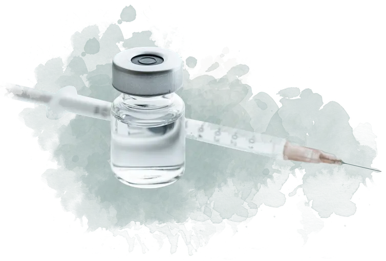 Botox and wrinkle relaxer injection with medical vial and syringe to reduce wrinkles and smooth fine lines at Infinite You MedAesthetics.